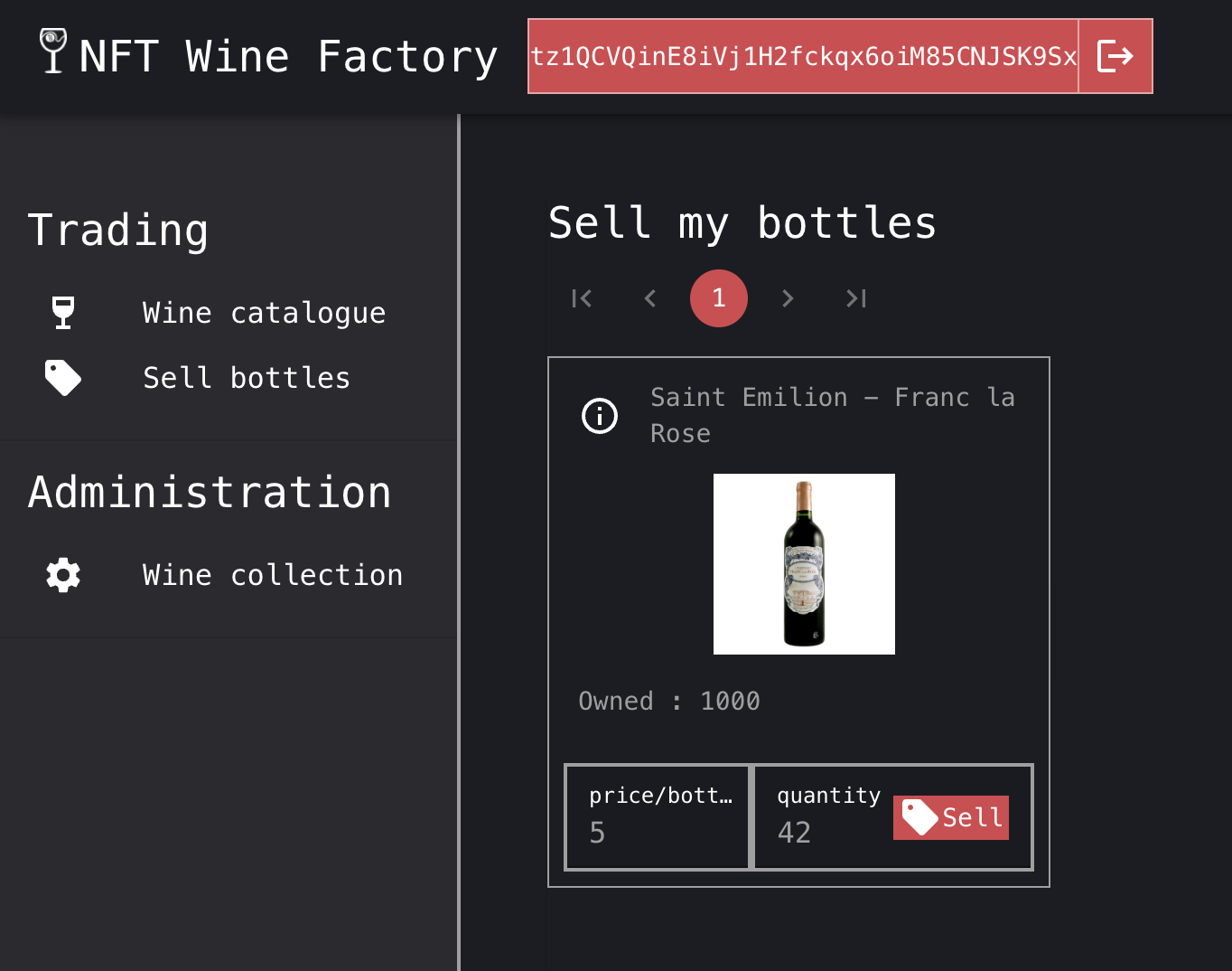 Setting the price and quantity for the offer