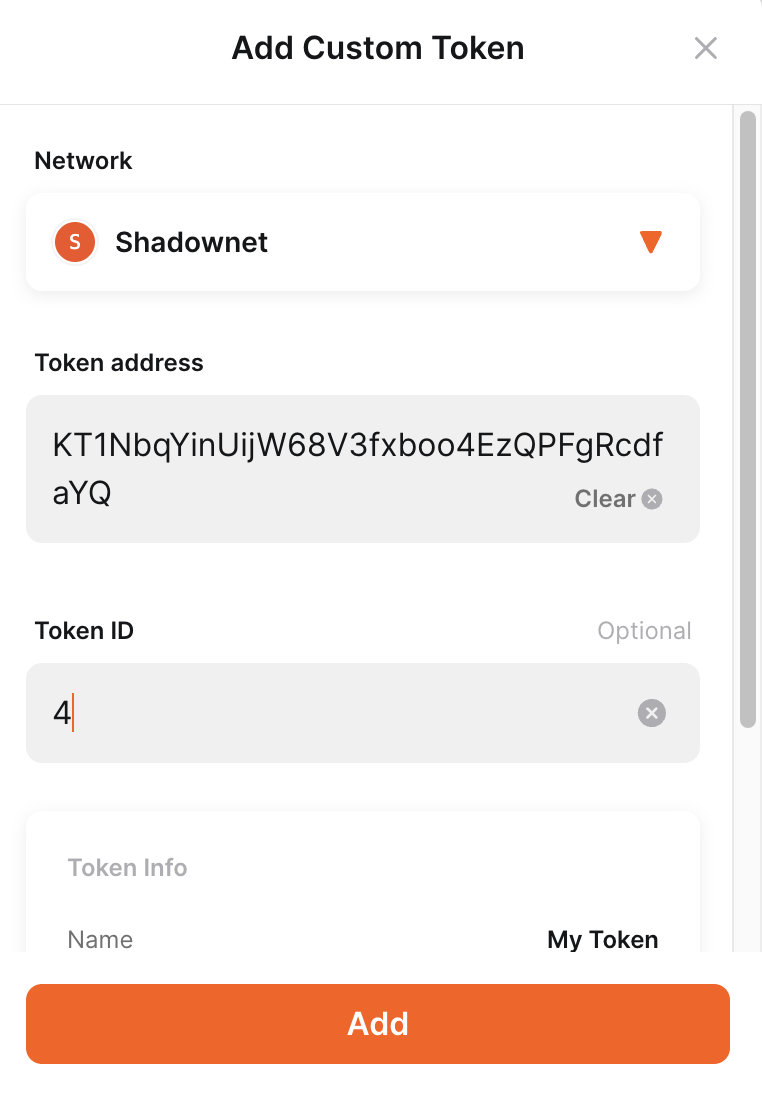 Clicking the button to open token filtering options