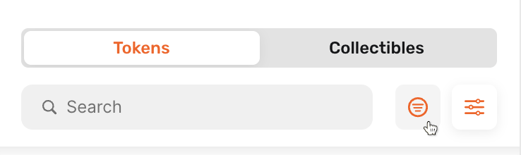 Clicking the button to open display options
