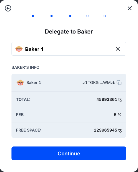 Delegating to the baker